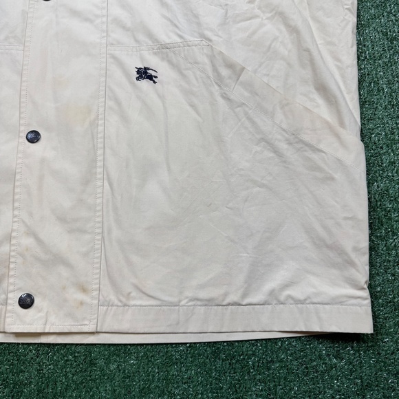 Vintage 90s Burberry Coat Jacket Men's Size XL Brown Hooded - Picture 10 of 13